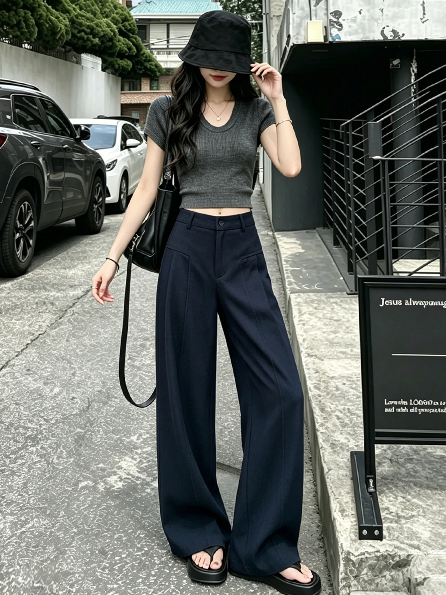 

Silk Cotton Linen Wide Leg Pants Women Summer Thin Linen Pants Loose Slim Straight Floor Length Pants Suit Style