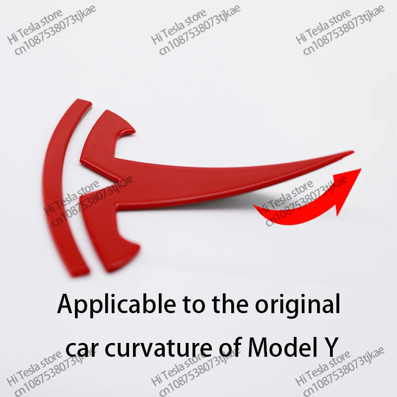 2pcs original car logo front and rear car logo stickers Tesla Model 3 Model Y carbon fiber accessories fashion car modification