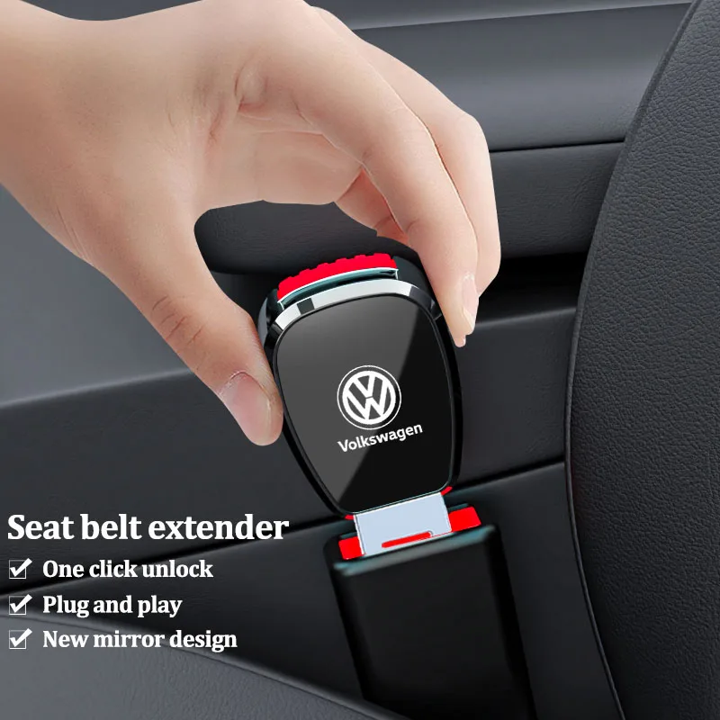 New Style Car Seat Belt Clip Extender Safety Seatbelt Extension Plug Accessorie For Volkswagen VW RLine Polo Arteon Jetta Atlas