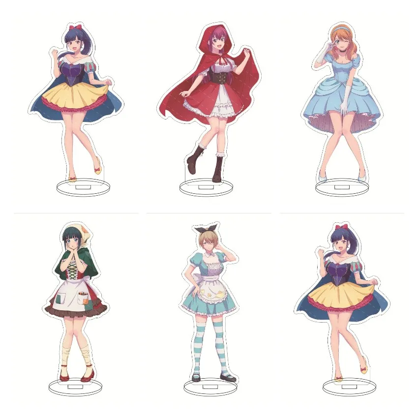 15CM Anime The Café Terrace and Its Goddesses Figures Tsuruga Ami Cosplay Acrylic Stands Makusawa Ōka Character Model Desk Decor