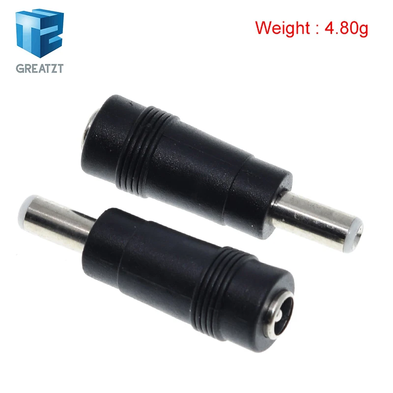 GREATZT 5.5 x 2.1mm Female To 5.5 x 2.5mm Male DC Power Connector Adapter Laptop 5.5*2.1 Female To Male 5.5*2.5