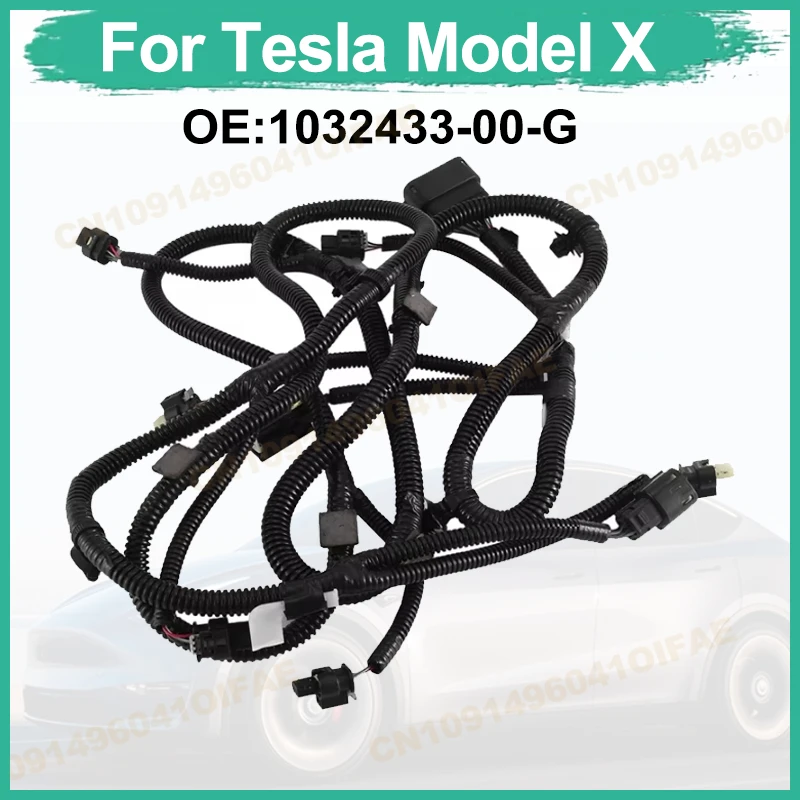 

Front Bumper Sensor Harness For Tesla Model X 2016-2019 Reversing Radar Pdc Parking Electric Eye Wiring Assembly 1032433-00-G