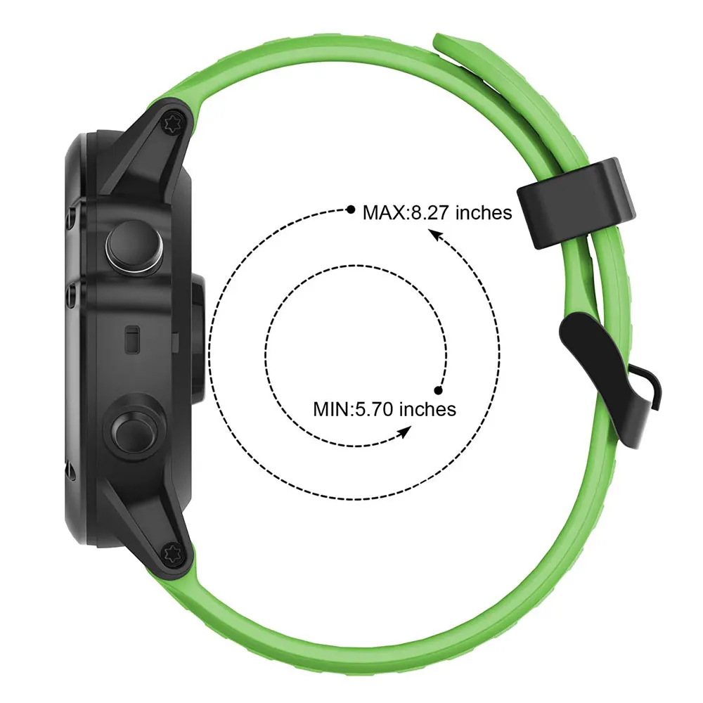 Pulseira de substituição de silicone macio, pulseira para relógio inteligente Garmin Fenix 3 HR e 3HR Sport, pulseira com ferramenta