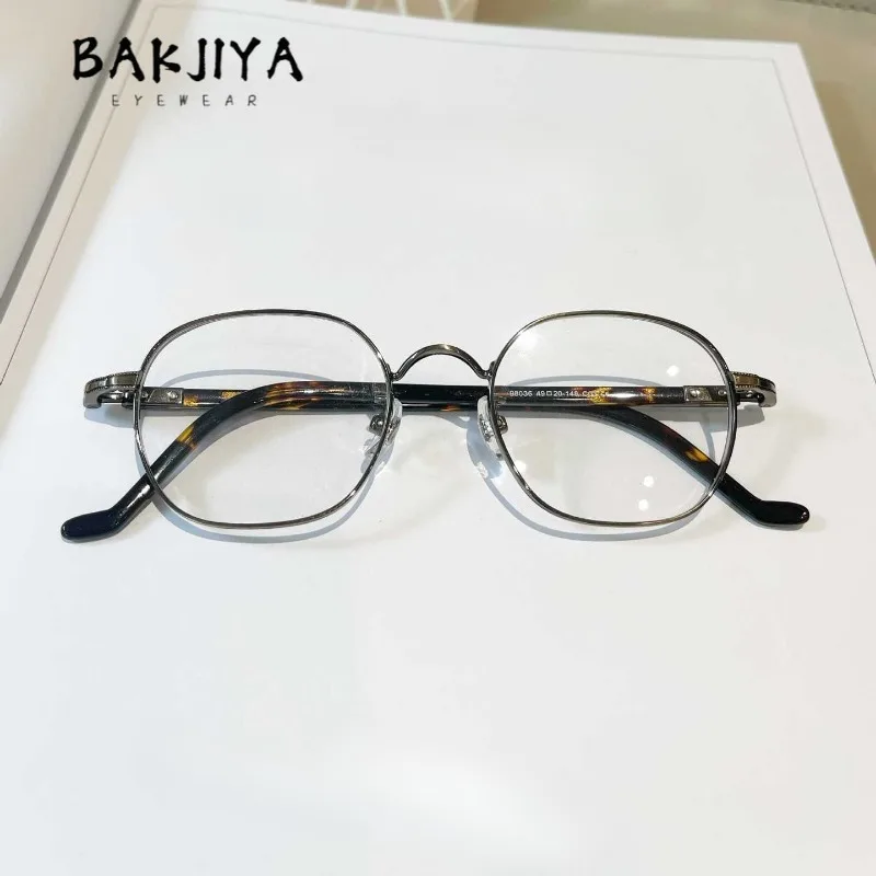

2025 New luxury pure titanium eyeglasses frame niche vintage polygonal eyewear men glasses frame anti-blue light glasses Myopia