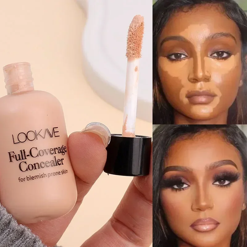 Volledige Dekking Acne Donkere Kringen Concealer Crème Waterdichte Matte Olie Controle Blijvende Vloeibare Foundation Gezichtsmake-Up Cosmetica