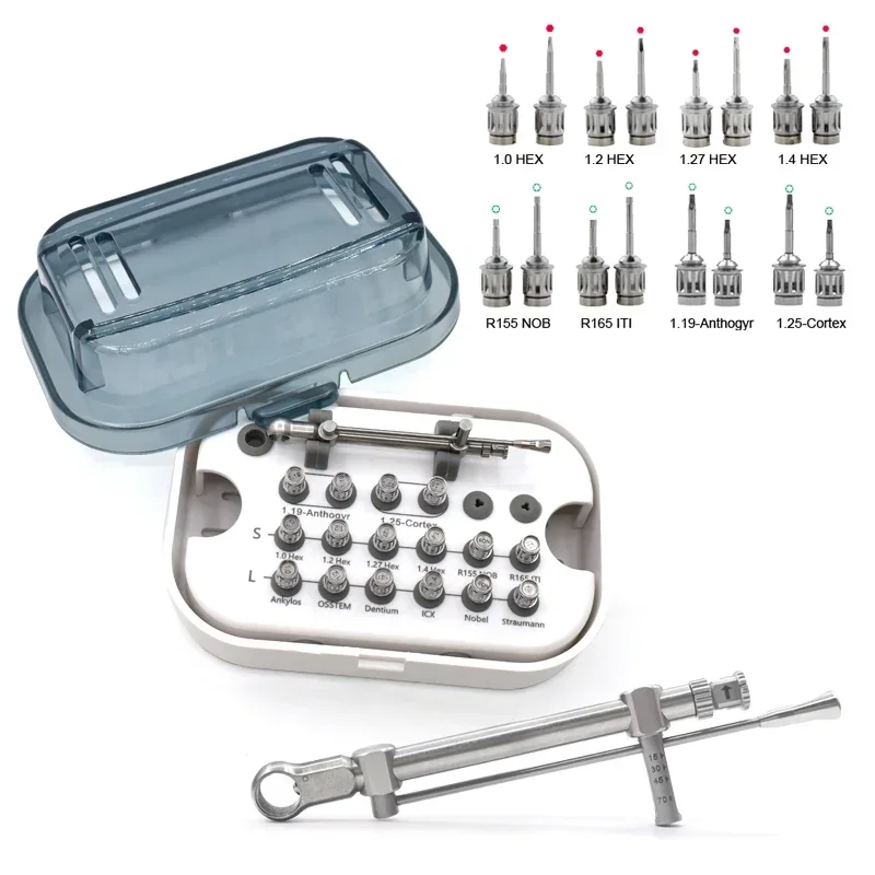 Dentals Equipment Universals Implants Prosthetic Kit Screw Drivers Torques Wrench Repair Tools  with 16pcs Drills