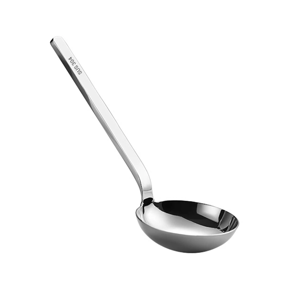 Comfortable Handle 304 Stainless Steel Spoon 18.8*9.2cm 7.41*3.62 Inches Short Handle Spoon Increased Scoop Capacity