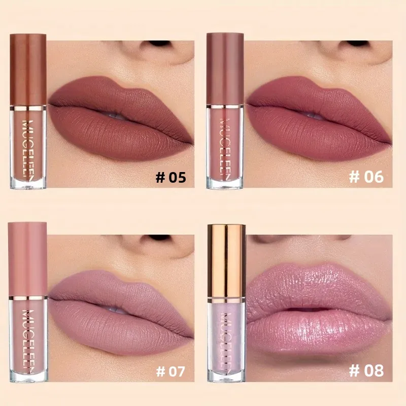 Zestaw 12 kolorów matowych płynnych szminek Długotrwały, nieprzywierający, wodoodporny koreański błyszczyk do ust dla kobiet
