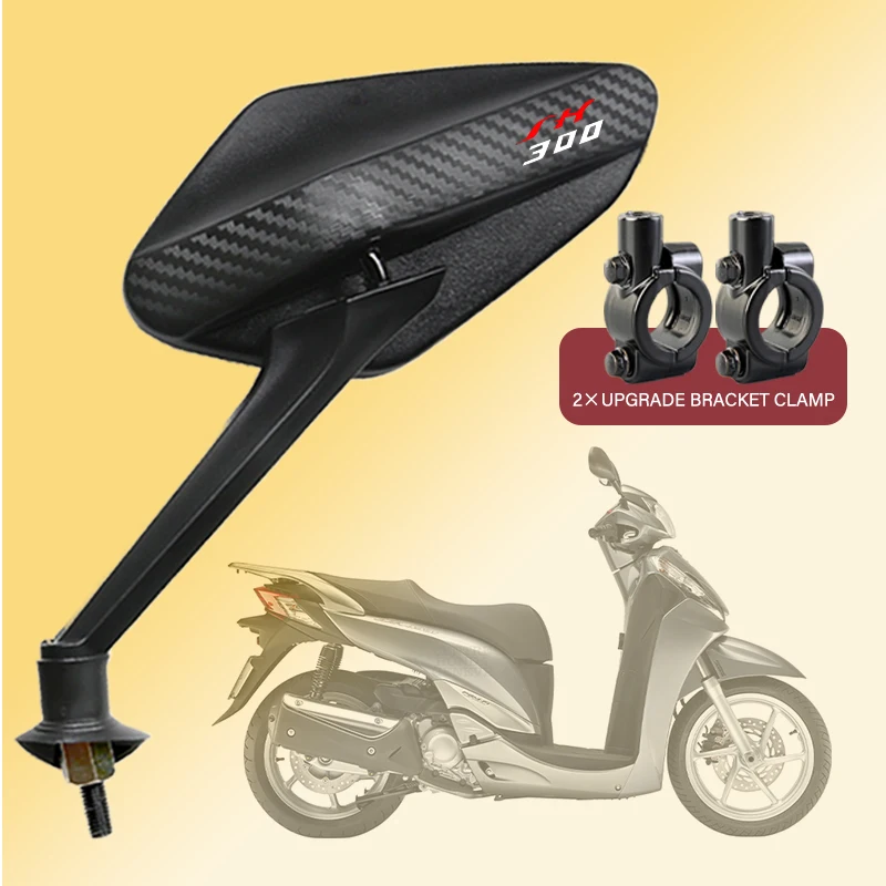 

2Pcs/Pair Anti-Glare Motorcycle Rearview Convex Mirrors Rotatable 8mm For Honda CRV CR-V SH SH300 SH300i FORZA 125 Custom logo