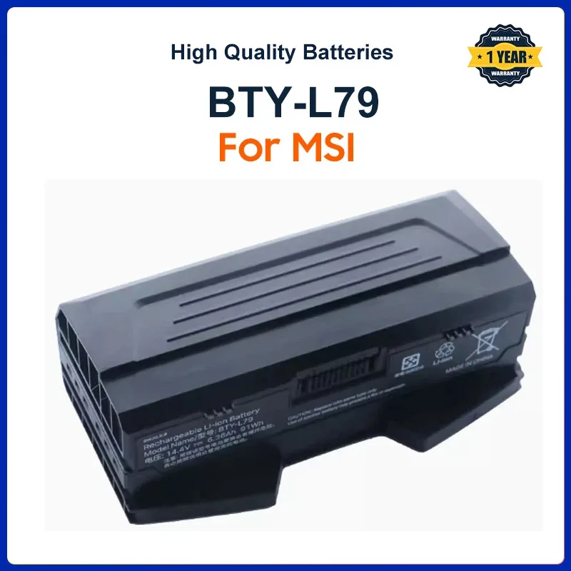 

BTY-L79 Laptop Battery for MSI HTCVIVE VR One 7RE-231CN Backpack Portable Battery 14.4V 6365mAh 91.66Wh