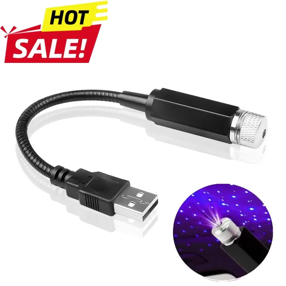 

Романтический светодиодный ночник «Звездное небо» для автомобиля, 5В, USB-питание, проектор звездного неба для потолка комнаты, декор, подключи и работай