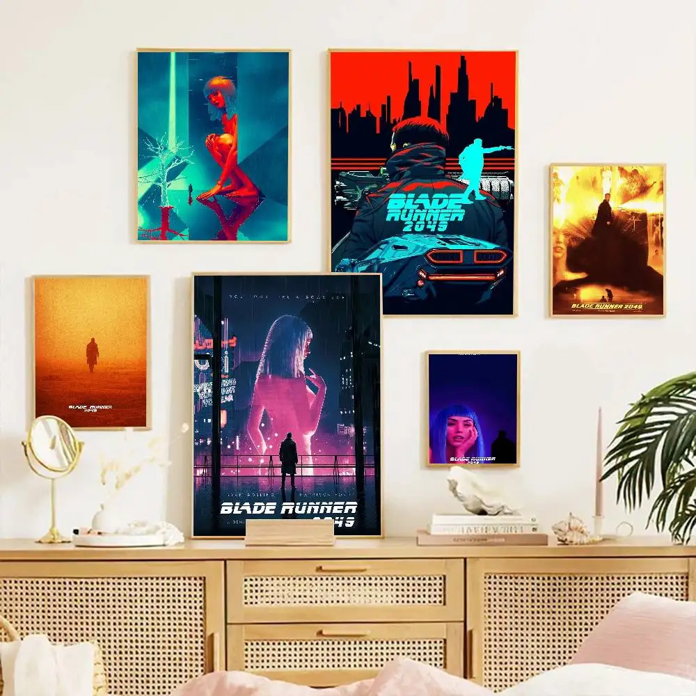 Blade Runner 2049 American Classic Minimalist Movie Vintage Posters Sticky Retro Kraft Paper Sticker Room Bar Cafe Room Decor