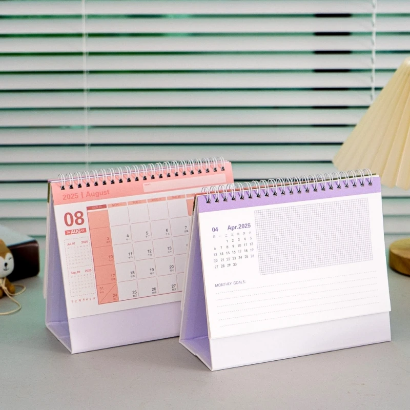 Desk Calendar 16 Month Referances September 2024 to December 2025 2024-2025 Monthly Calendar Planner Twin-Coil Binding