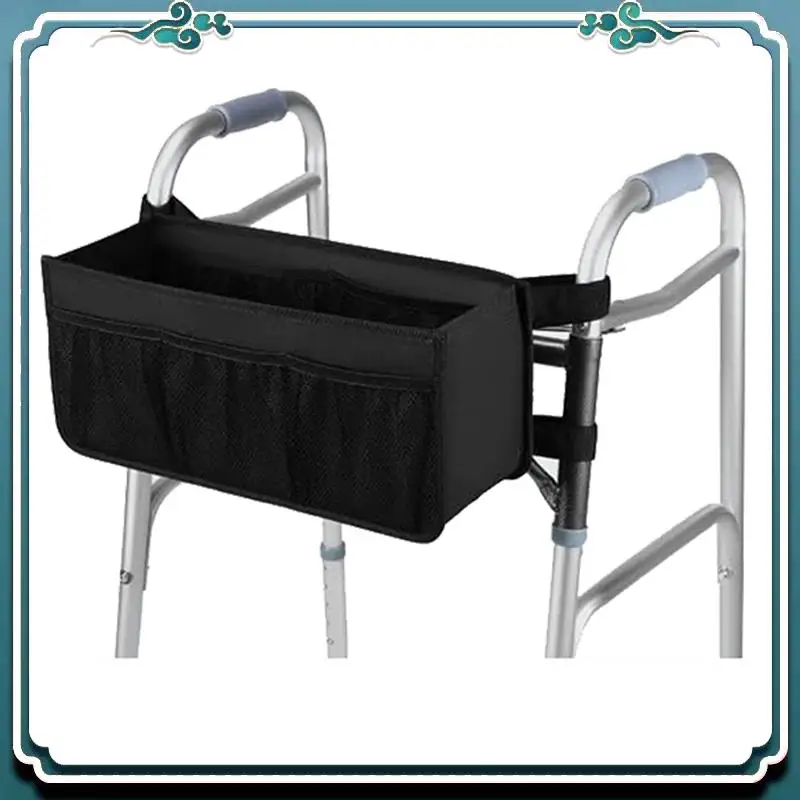 

A67K-Walker Basket Walker Bag Water Walker Cup Holder Walker Basket For Folding Walker Foldable Walker Storage Bag