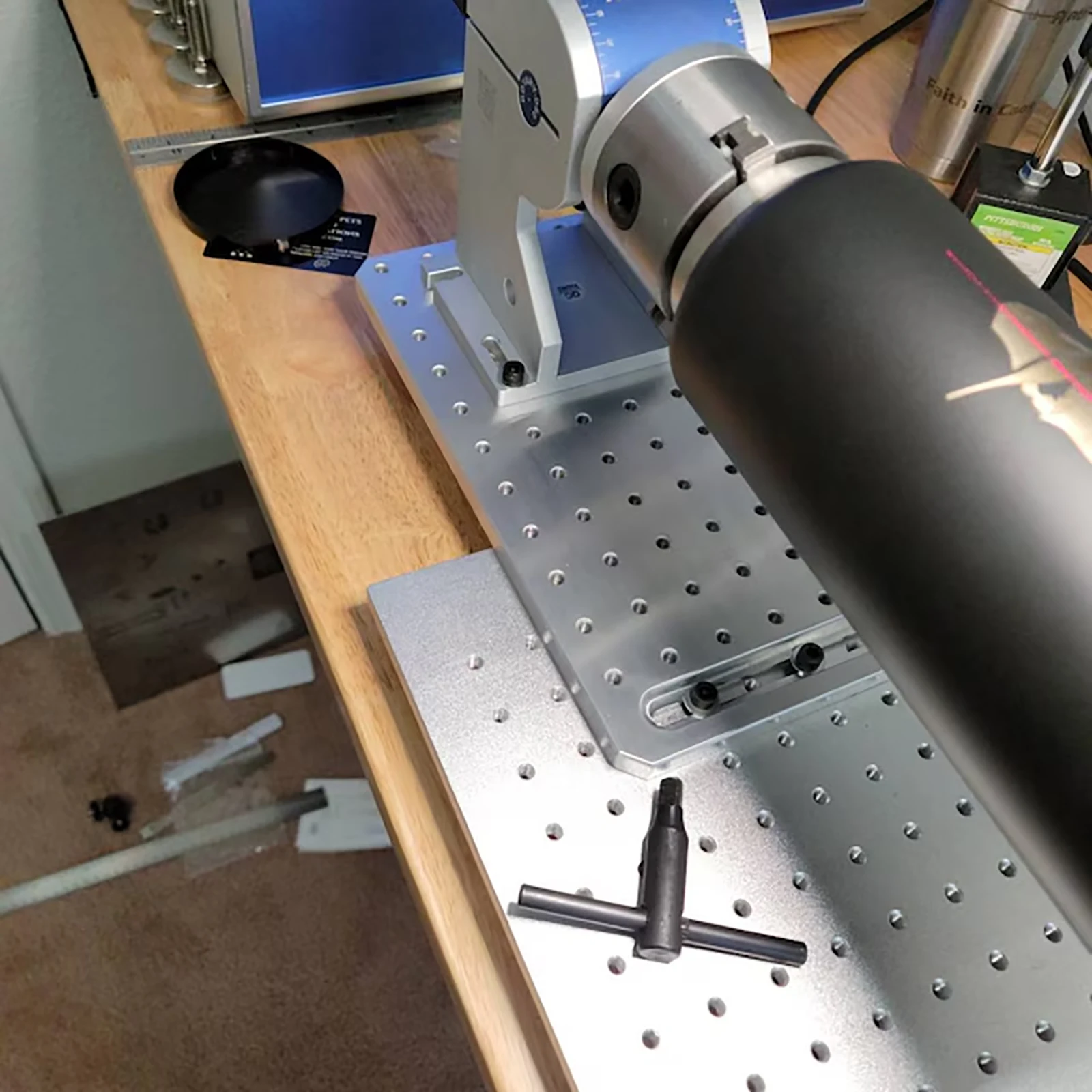 อุปกรณ์ขยายเครื่องแกะสลักไฟเบอร์เลเซอร์ YSSK เครื่องทำเครื่องหมายด้วยเลเซอร์ ตัวหนีบขยาย