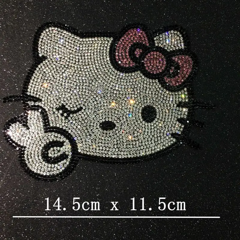 

Kawaii Sanrio Hello Kitty Car Scratch Sticker Cute Crystal Diamond Sticker Flash Diamond Cartoon Body Decoration Girl Gifts Toys