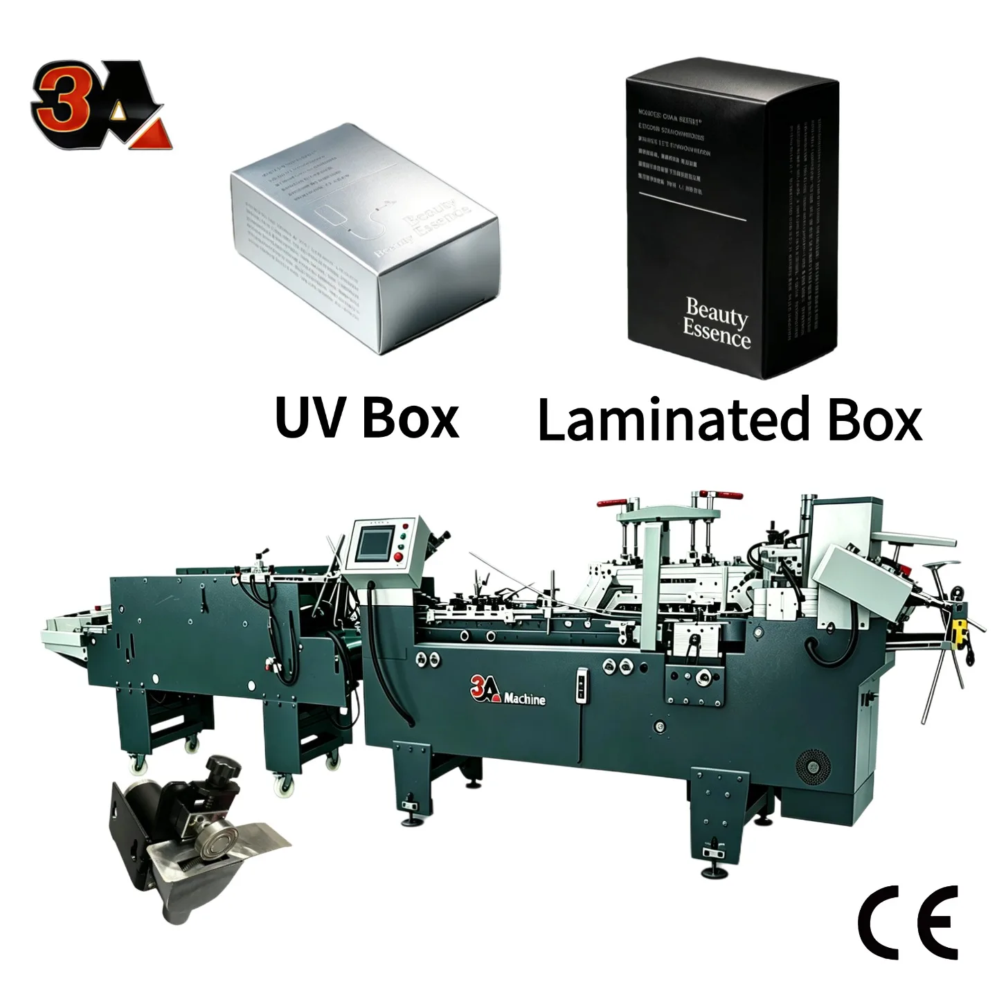 3A-580 Small Automatic Folder Gluer Cold Glue Machine for Boxes Electric Box Folding Paper Processing