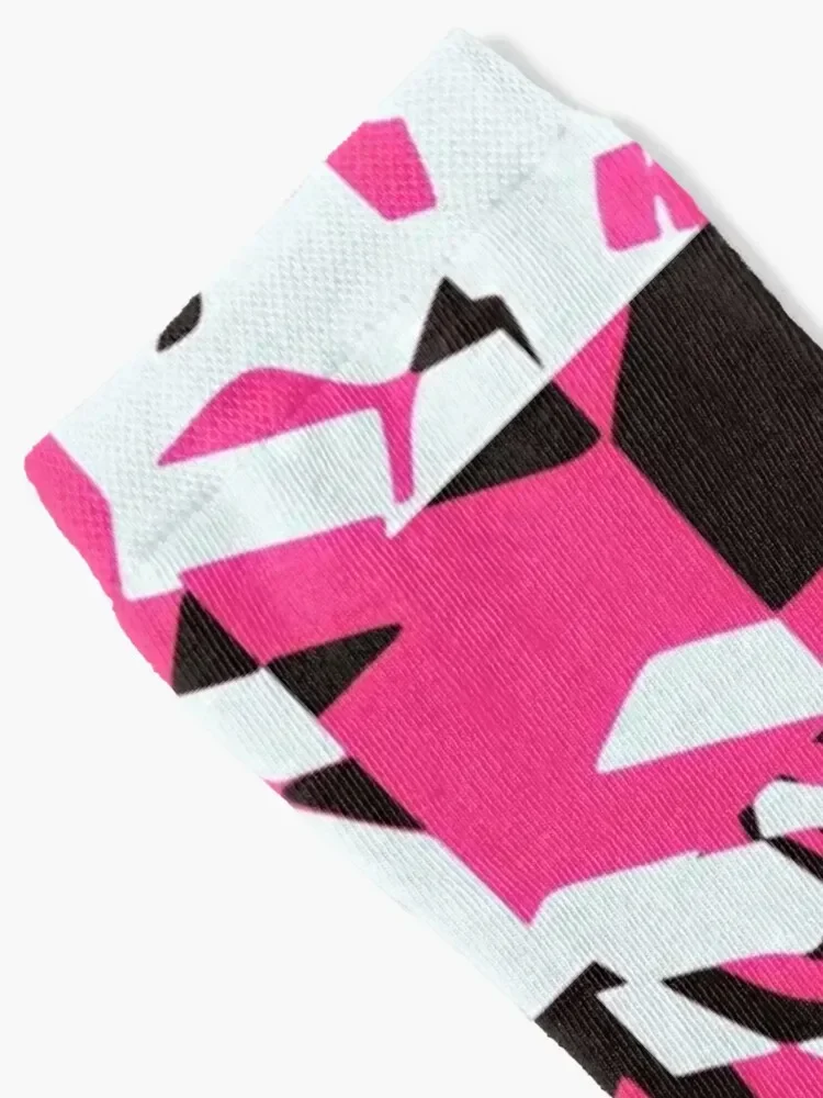 Pink Digital Abstract Socks sports stockings set Socks Girl Men's