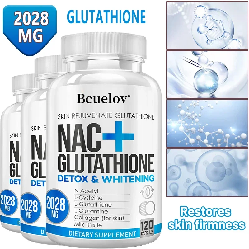 NAC Glutathione Supplement – Skin Whitening Immune Cell Growth Liver Detoxifier Antioxidant & Dark Spot Remover