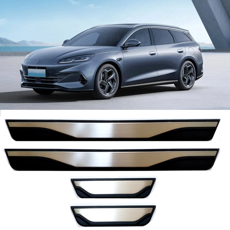 For BYD KING SEAL 5 SEAL 6 Touring DMi 2025 2026 Accessories ABS Stainless Door Sill Pedal Guards Welcome Scuff Plate Decoration