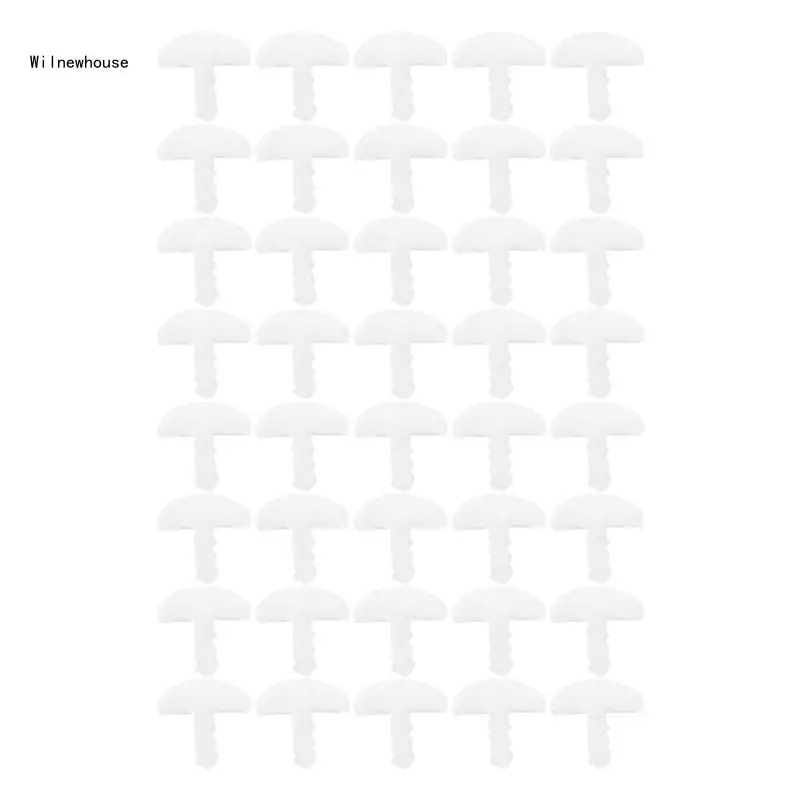 

Set of 20/40Pcs White Plastic Curtain Track Stoppers Easy Installation Drapery Rails Sliding Gliders Curtain Fasteners Dropship
