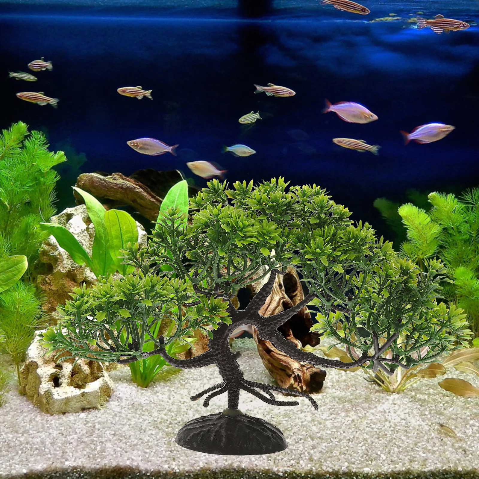 

2pcs Simulation Aquarium Pine Tree Plastic Artificial Plants Fish Tank Decor For Freshwater Saltwater Fake Plants Aquarium