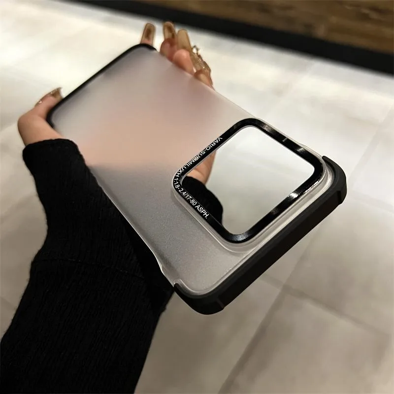 HOCE Ultra Thin Framless Matte Phone Cases For Xiaomi 14 Pro 14Ultra Heat Dissipation Case Clear Hard PC Cover