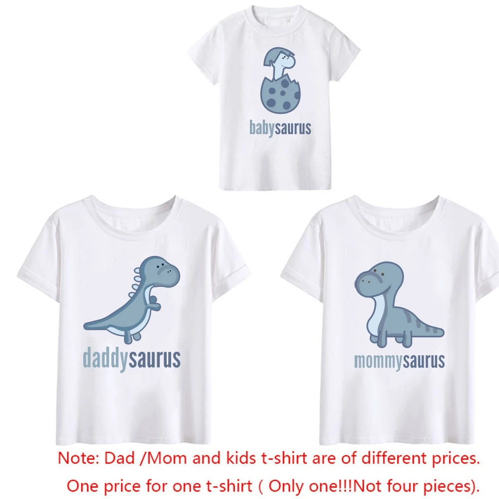 Mommysaurus Daddysaurus Babysaurus Shirt Dinosaur Family Shirt Set Baby T-Shirt  Summer Top Tees