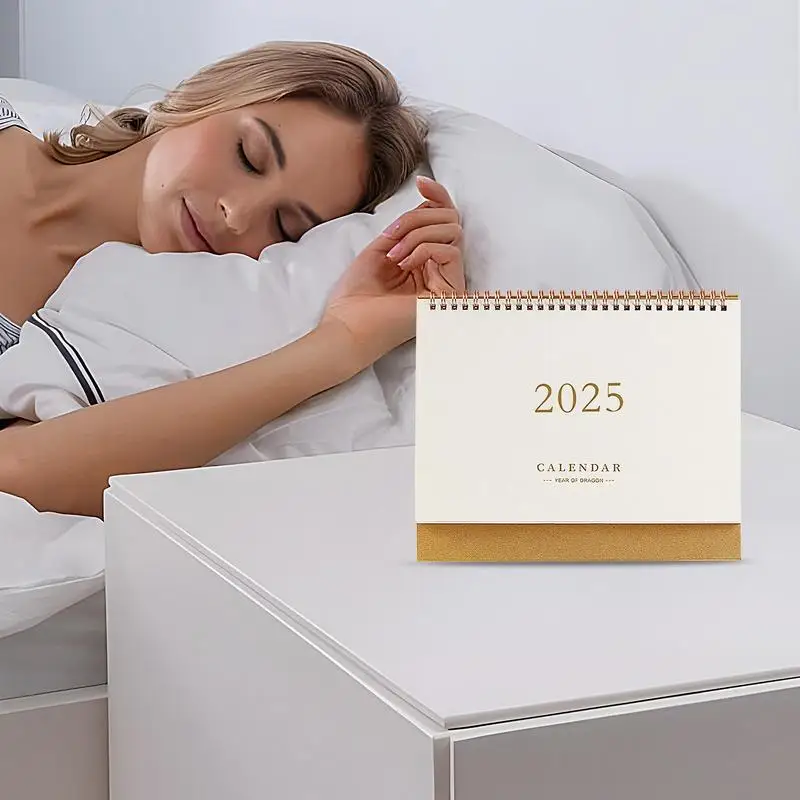 

2024-2025 Desk Calendar Decorative Standing Paper Home Accessories Delicate Student Decor Calendar