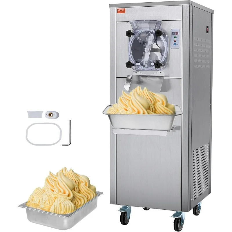 

Ice Cream Maker for Commercial Use, Produces 18 Liters per Hour, 1780W, Offers Single Flavor, Equipped with Wheels, 6L Cylinder