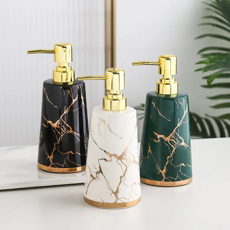 

Роскошный керамический дозатор мыла для шампуня, лосьона, аксессуары для ванной комнаты в отеле