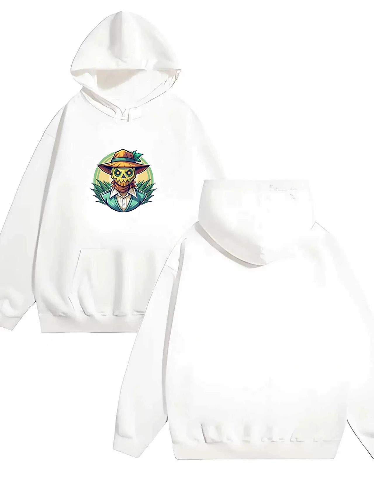 

Последняя модная свободная толстовка с капюшоном объемом 330 г в повседневном стиле с принтами в стиле Хэллоуина. 2025 года.