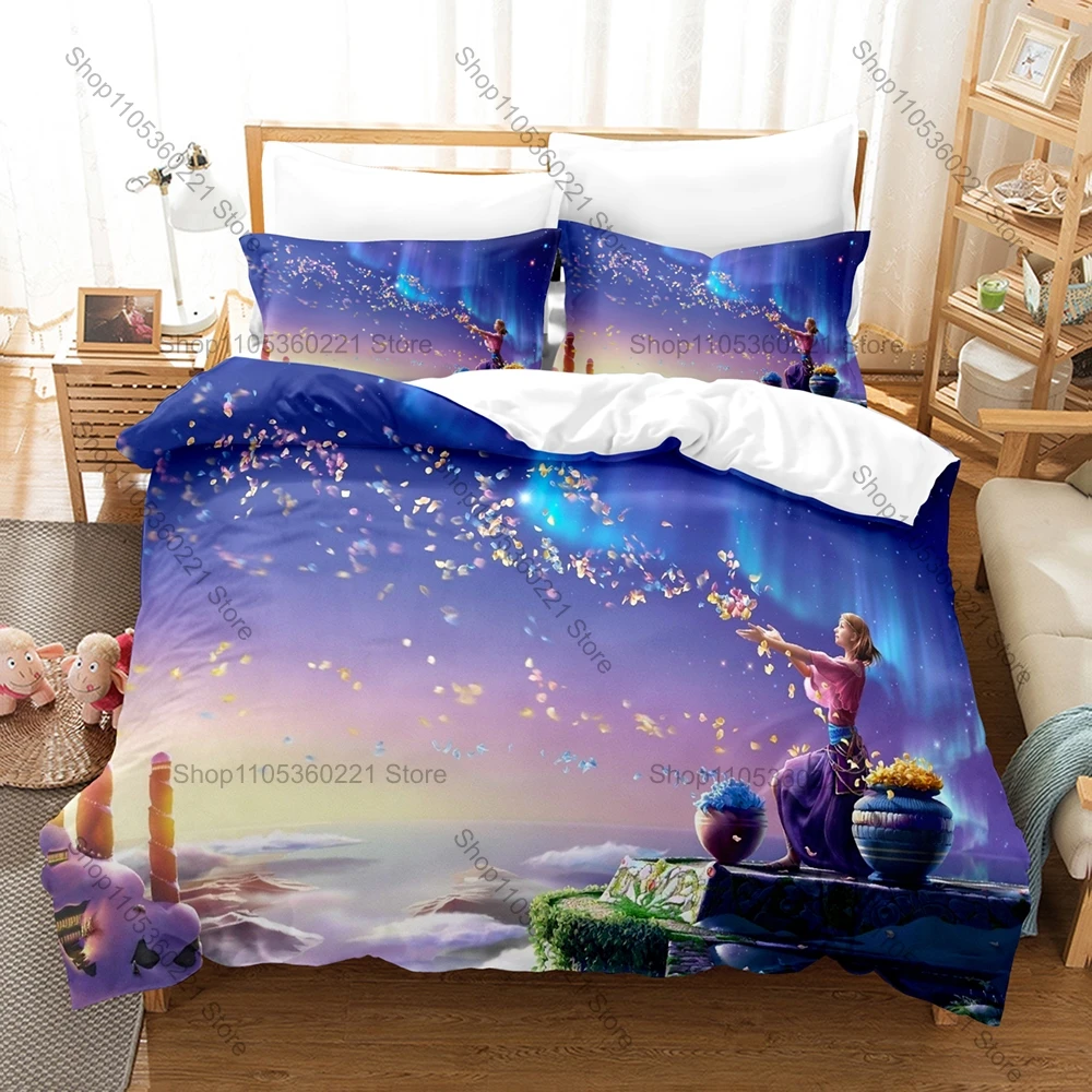 Celestial Exploring Starry Galaxy Planet Space Print Bedding Set Soft Polyester Duvet Cover + 2 Pillowcases For Bedroom Decor