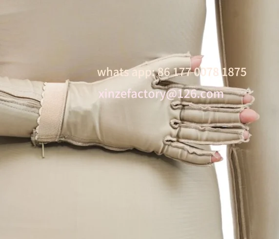 Customizable Relaxable preventative high stretch elastane compression garment for varicose veins, customizable