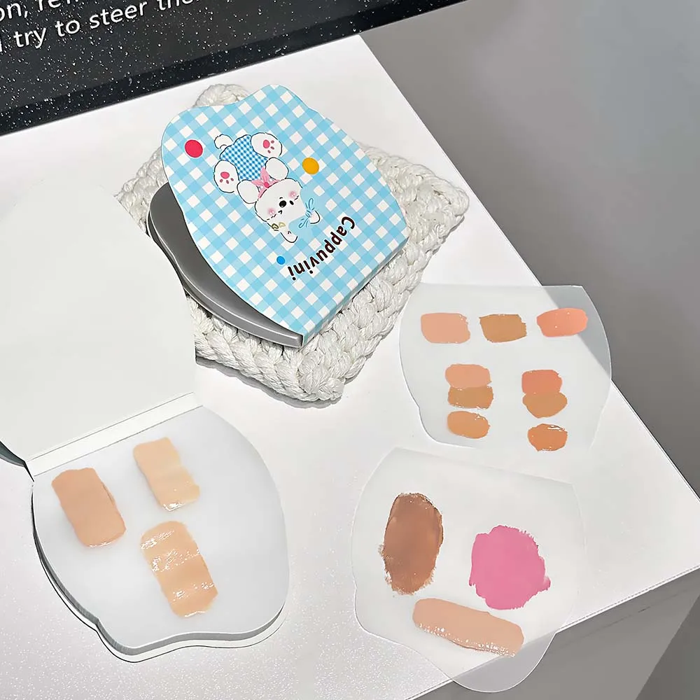 SHAQINUO 100 Sheets Disposable Makeup Palette Paper - Portable Sulfate Paper Non-Penetrating Waterproof for Foundation, Conceale