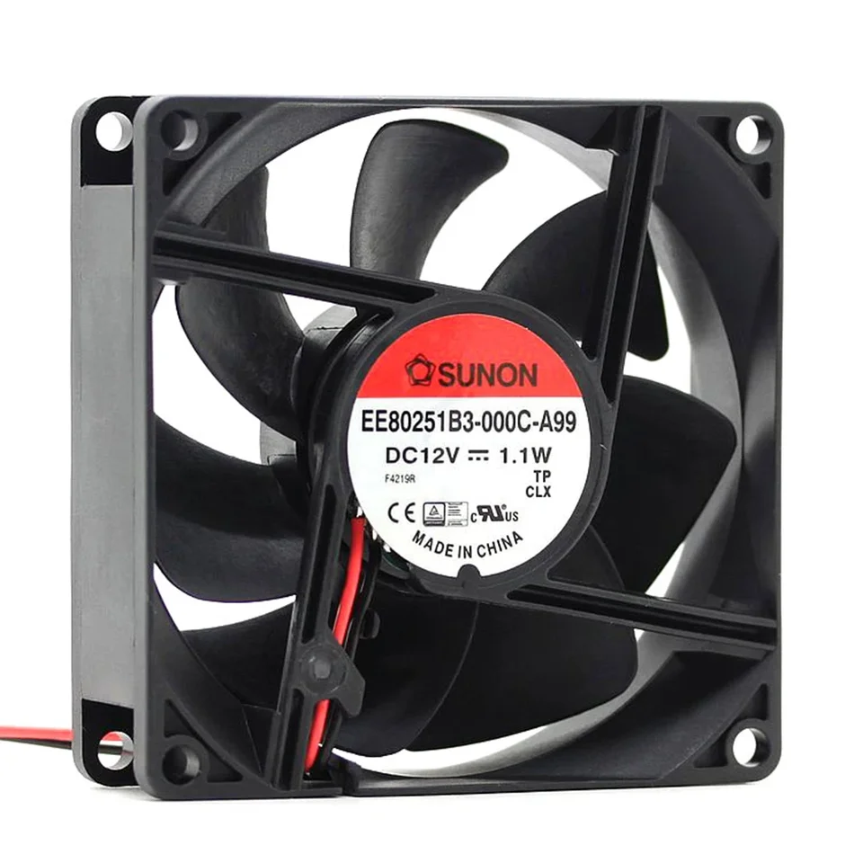 Produktbild von Sunon GE80252B1-000U-AE9 Axiallüfter – 24 V DC, 101,9 M³/h, 80x80x25 Mm, IP68, 48 DBA – Für Schaltschrank & Kühlung