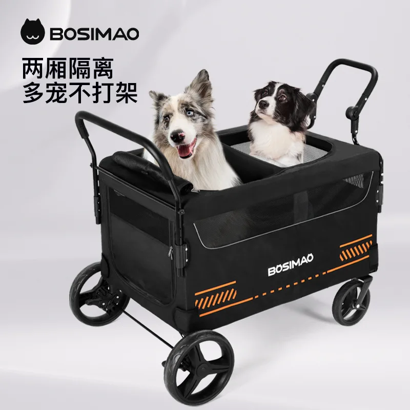 

Large Pet Stroller for Dogs for BOSIMAO Foldable Portable Dog Wheelchair Stroller for Elderly or Disabled Dogs with Spacious