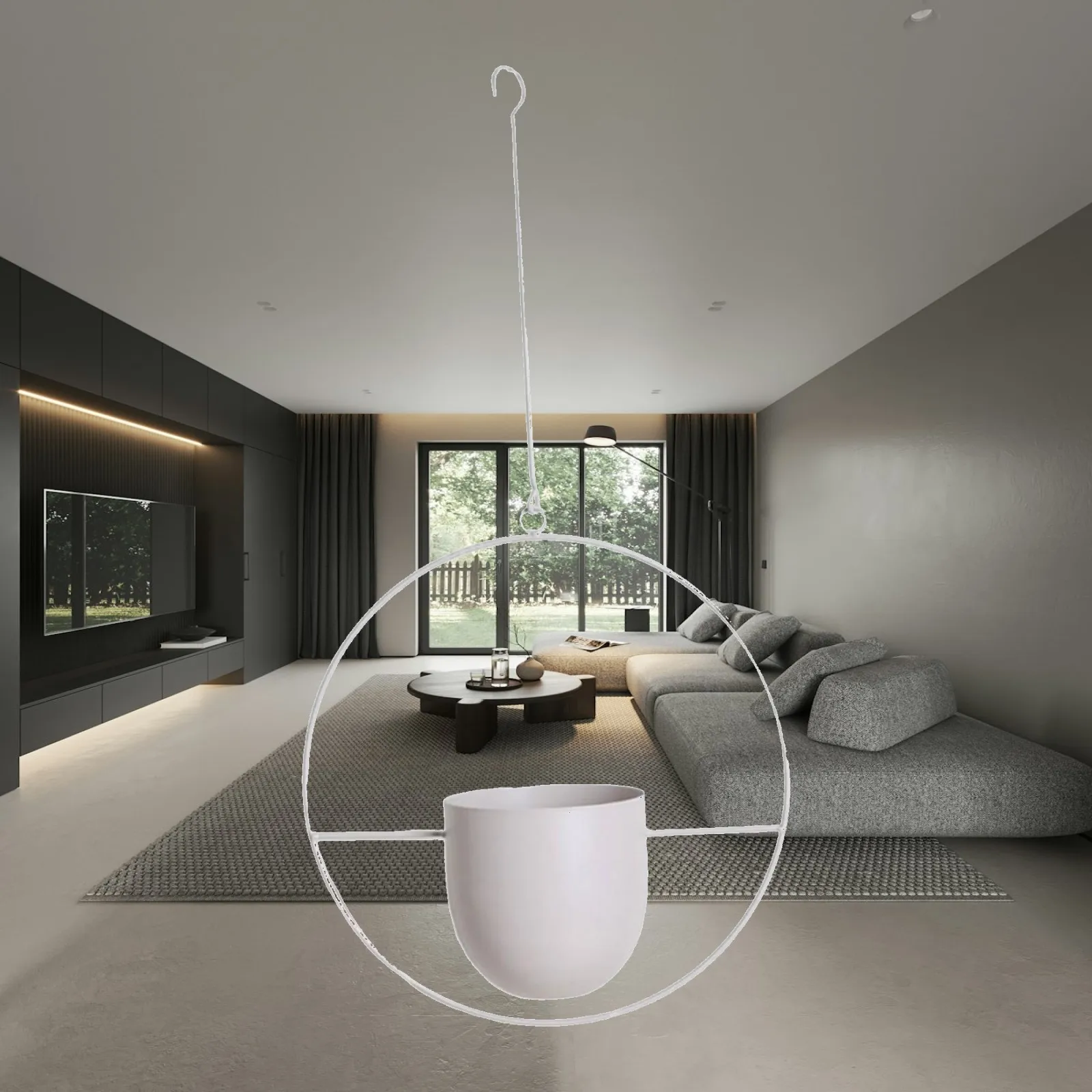 Creative Metal Decorative Hanging Planter Modern Pot Holder Home Decor