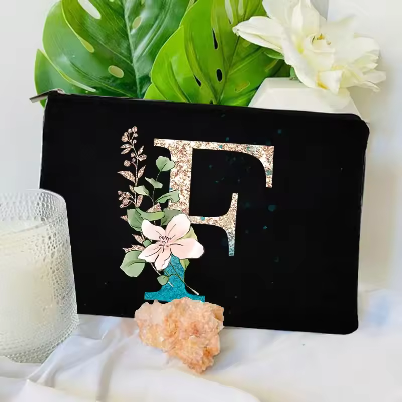 Gradient Initial Makeup Zipper Bags Fashion Travel Toilet Lipstick Pouch Bag Bachelorette Party Bridesmaid Cosmetic Clutch Purse - Image 21