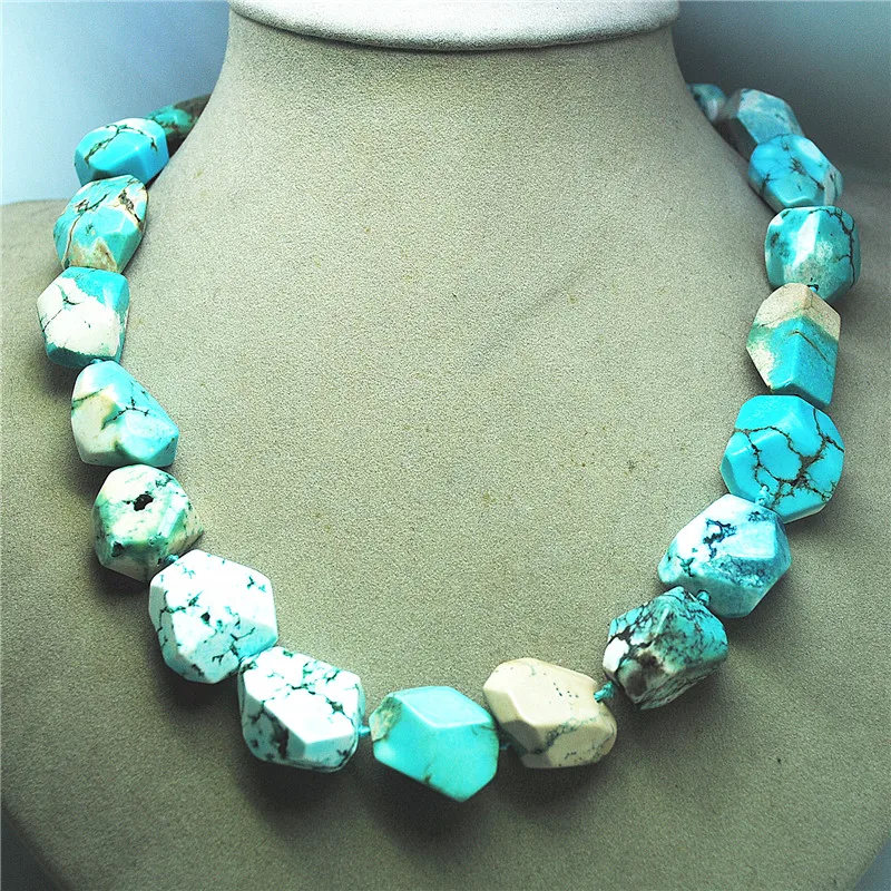 

1 шт., популярное модное женское ожерелье, короткий размер 52 см, длина, натуральный бирюзовый камень, материал, лучшее качество, хорошо для вечеринки