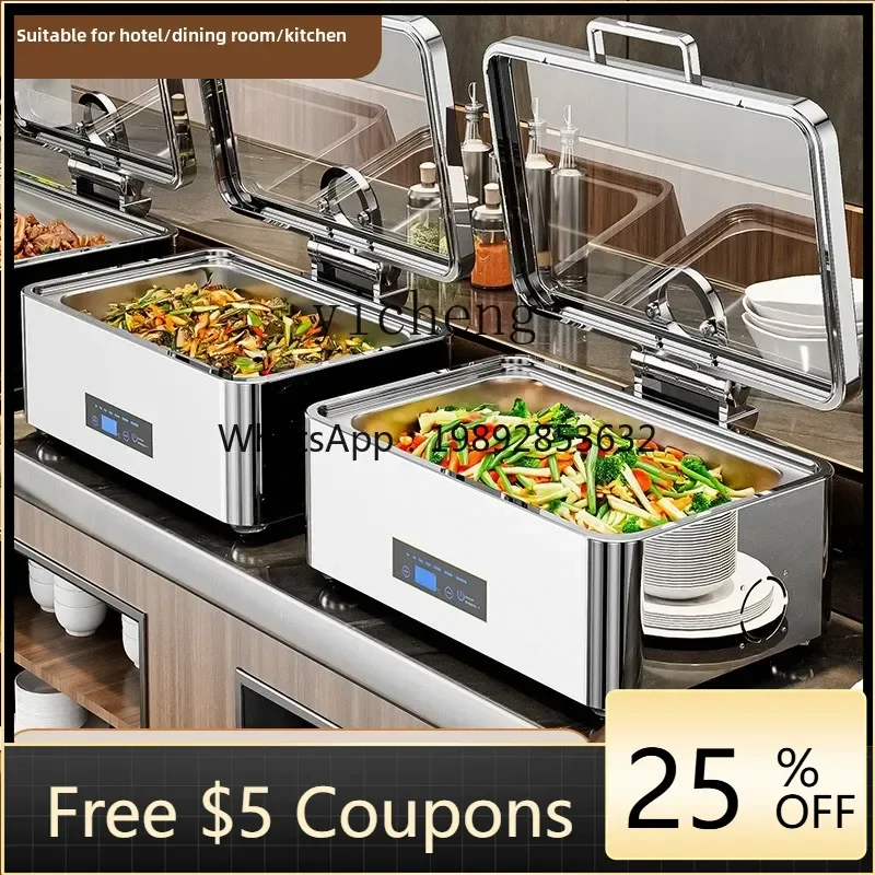 

A22 stainless steel buffet stove electric heating buffet stove hotel restaurant hydraulic visual hot vegetable stove