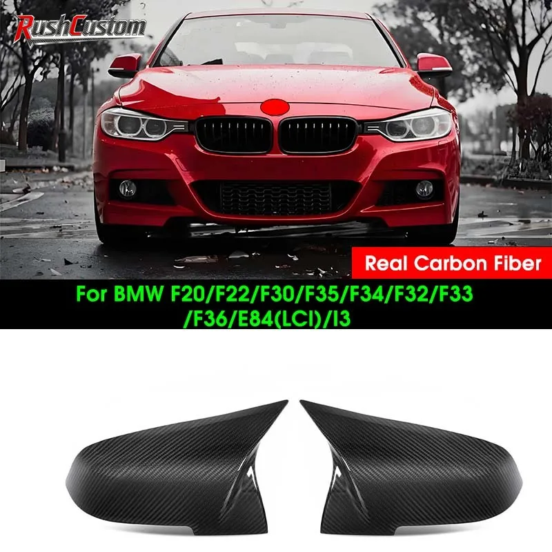 

For BMW F20/F22/F30/F35/F34/F32/F33/F36/E84(LCI)/I3 Real Dry Carbon Fiber Side-door Rear View Mirror Caps Exterior Replacement