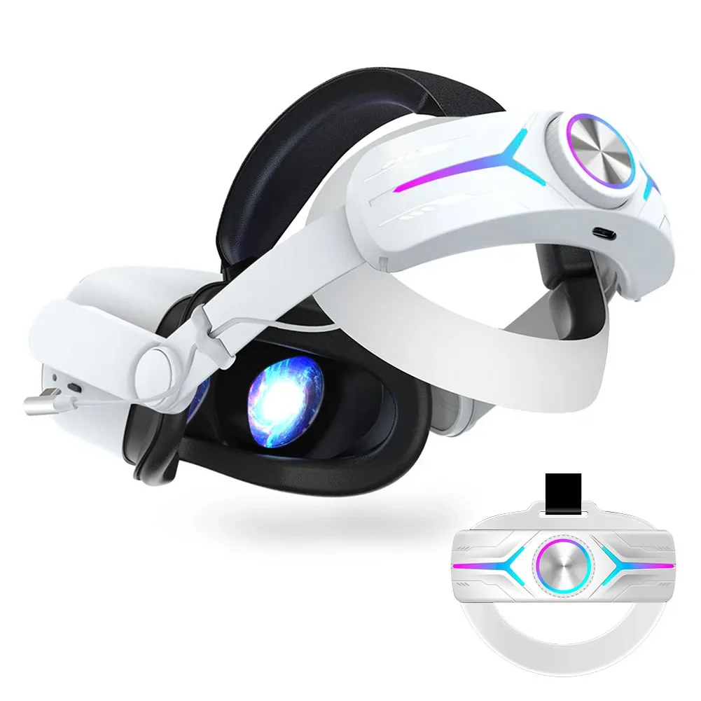 

Ремешок на голову X-T RGB для Oculus Quest 2, регулируемый аккумулятор Elite Strap, аккумулятор 8000 мАч, сменный ремешок VR для Meta Quest 2