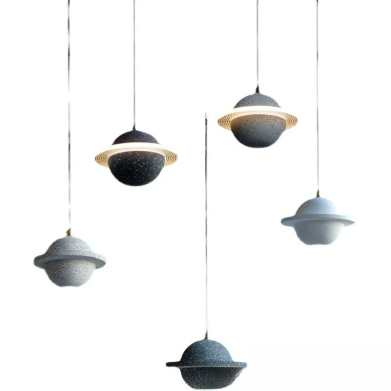 

Nordic creative bedroom bar small chandelier, dining table cafe bar bedside round ball decorative lamp