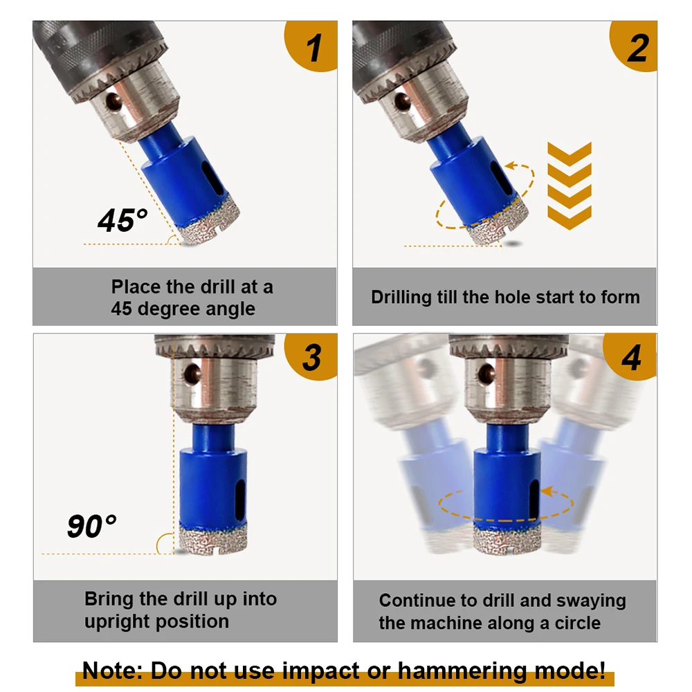 Imagem -06 - Shdiatool-hexagonal Diamond Drilling Core Bits Cortador de Telha Abridor de Serra Porcelanato Granito Mármore Coroas Cerâmicas 2035 mm