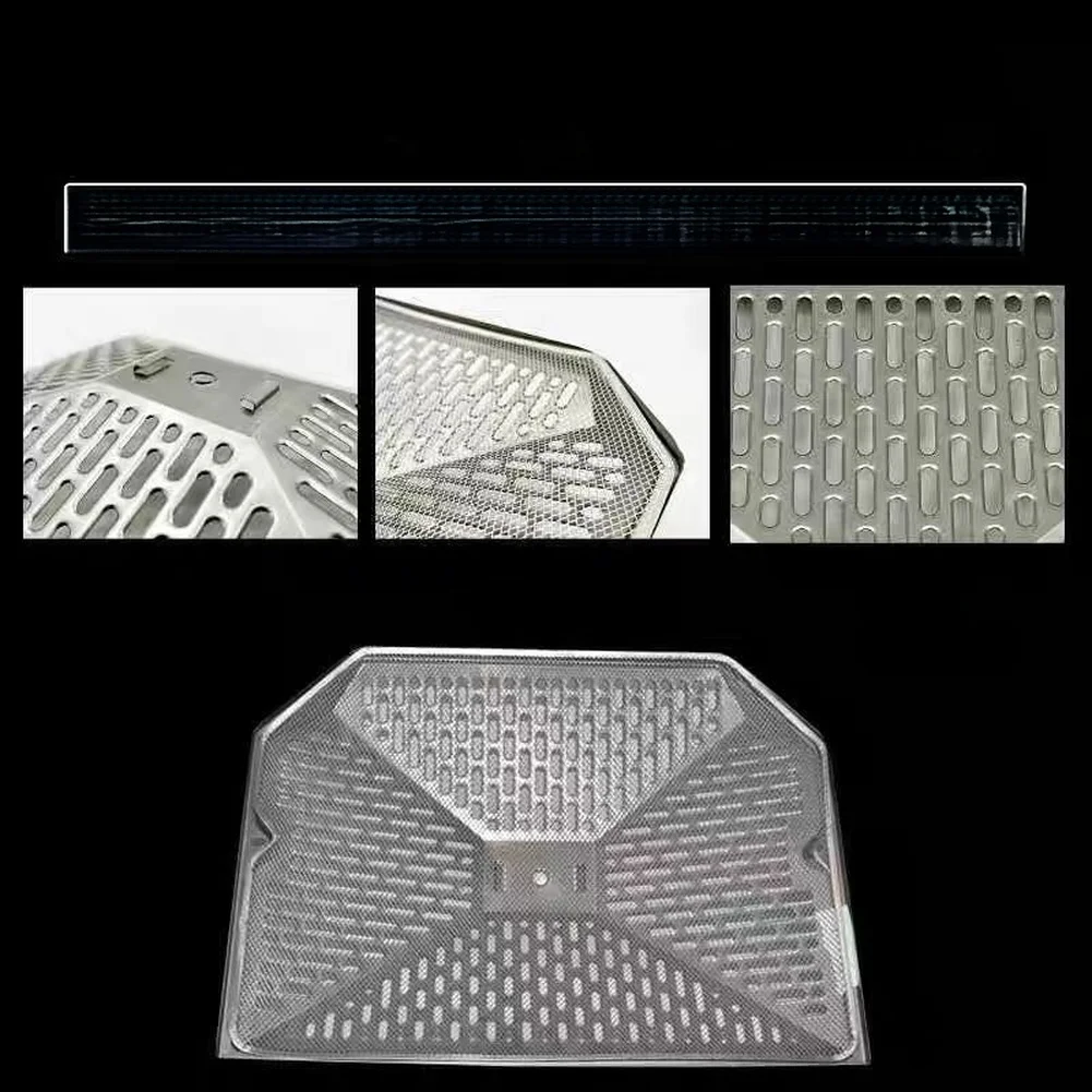 Replacement Range Hood Filter Set Featuring Stainless Steel Outer and Inner Mesh Plus Clear Plastic Oil Cup for Standard Hoods