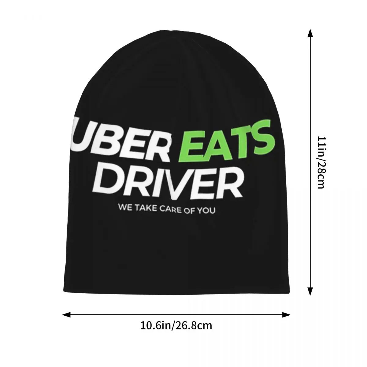 Uber Eats Driver Logo سائق توصيل الطعام قبعة محبوكة دافئة الهيب هوب بونيه قبعة الخريف الشتاء في الهواء الطلق قبعات حريمي للجنسين الكبار #3