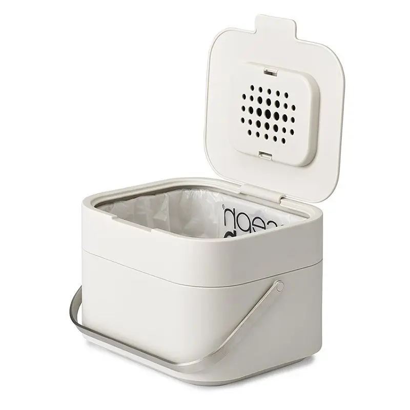 

Household deodorization trash can with lid desktop dining kitchen storage bucket dry and wet classification kitchen food waste