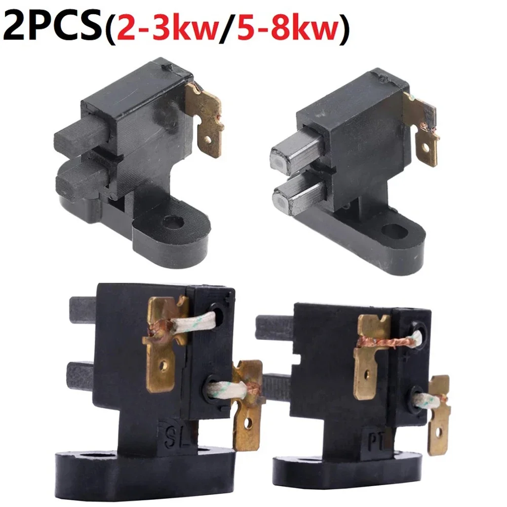 

2pc 2-3KW 5-8KW Electric Copper Carbon Brush Holder For 2KW-3KW 5KW-8KW Gasoline Generator Electric Motor Power Tool Accessories