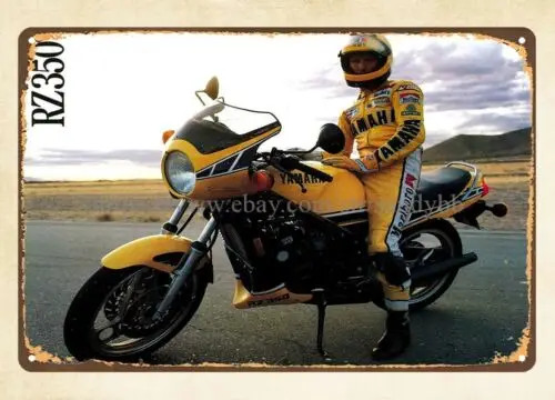 1983  motorcycle RZ350 Kenny Roberts metal tin sign tin wall plaques